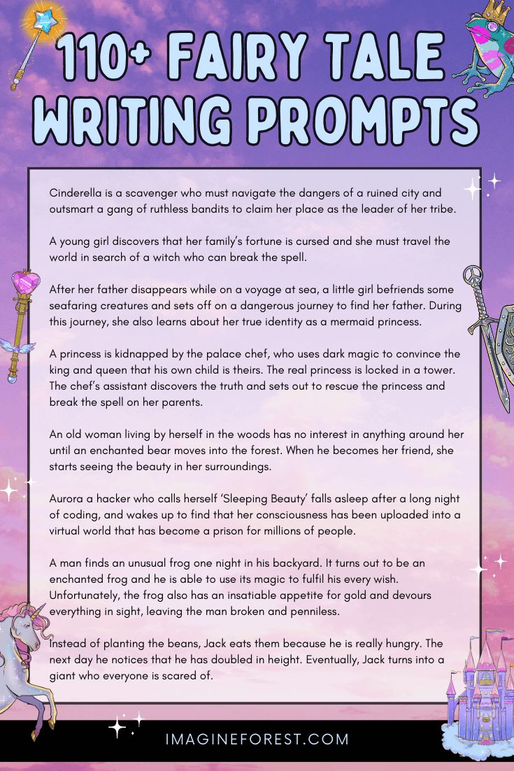 the fairy tale writing prompt page