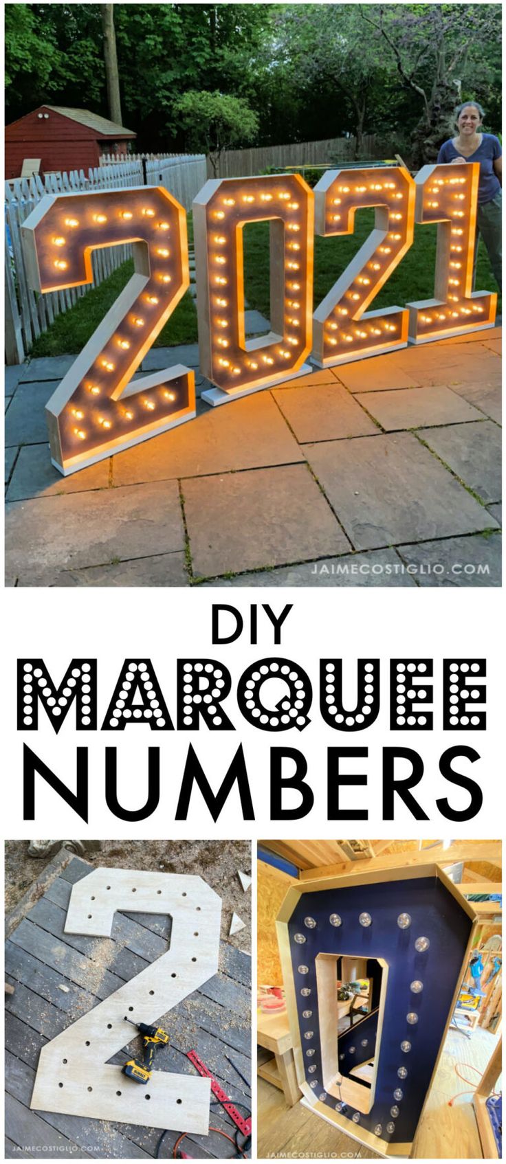 diy marquee numbers are the perfect way to decorate your home