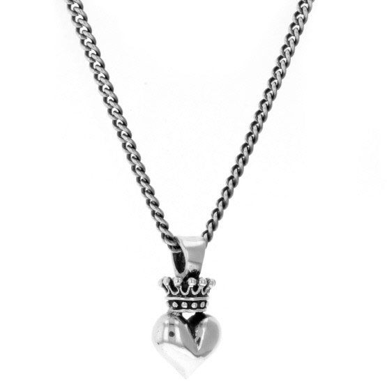 king baby 3d crowned heart pendant Classic Heart Pendant Jewelry With Sterling Silver Clasp, Gift Cuban Link Sterling Silver Necklace, Sterling Silver Cuban Link Jewelry For Gift, White Sterling Silver Cuban Link Jewelry, White Gold Heart-shaped Jewelry With Sterling Silver Clasp, Silver Stainless Steel Open Heart Jewelry, Classic Silver Open Heart Jewelry, Classic Open Heart Silver Jewelry, Sterling Silver Curb Chain Jewelry Gift