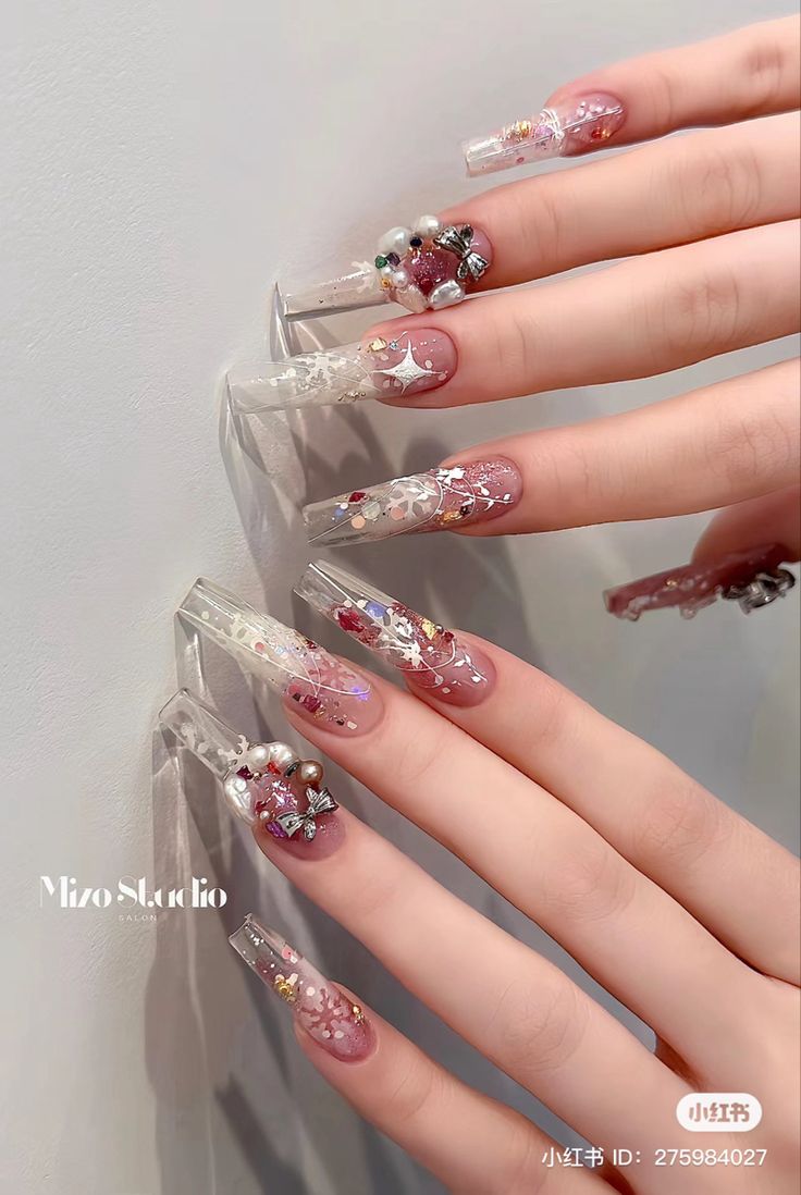 Korean Nails Christmas, Nail Xmas, Nails Noel, Noel Nail, Nails Tay, Nail Noel, Dragon Nails, Usa Nails, Korean Nails