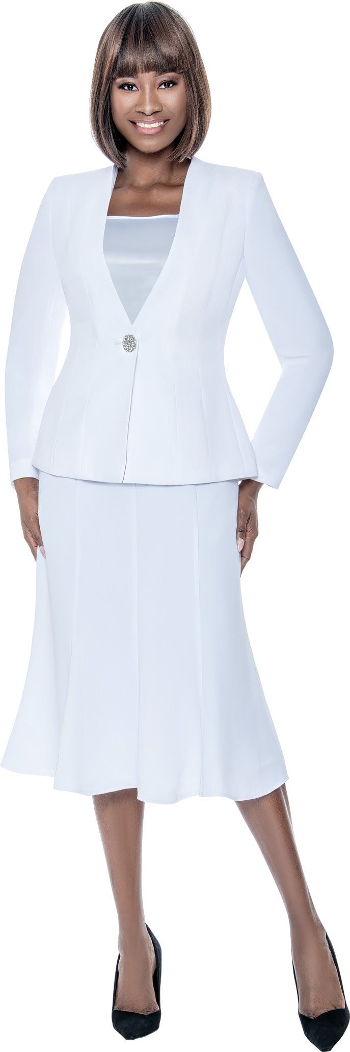 Terramina 90033 piece Skirt Suit Colors: Navy, White Sizes: 8, 10, 12, 14, 16, 18, 20, 22 White Stretch Workwear Sets, White Stretch Sets For Workwear, Fitted White Skirt For Formal Occasions, Womens White Skirt Suits, Classic Fitted Skirt Suit With Lined Skirt, White Classic Skirt Suit For Spring, Classic White Skirt Suit For Spring, Navy Blue Skirt Suit, Tailored White Skirt Suit For Wedding