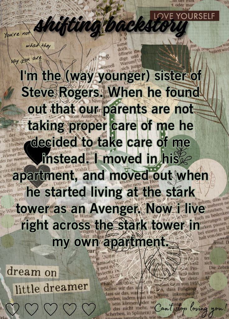 a poem written on top of an old book page with the words, i'm the way younger sister steve rogers when he found out that parents are not taking care of me