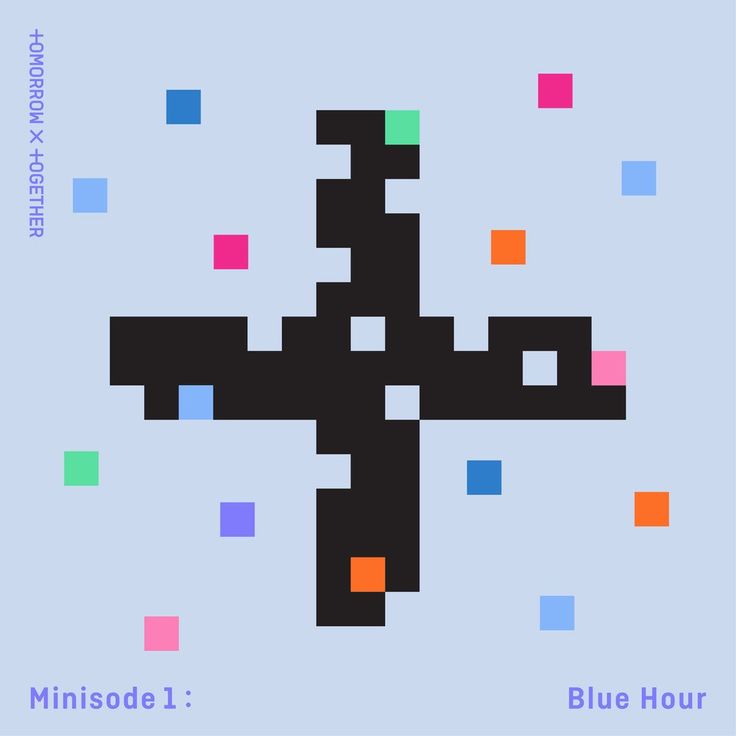 an image of a cross made out of squares and dots on a blue background with the words, minsode 1 blue hour