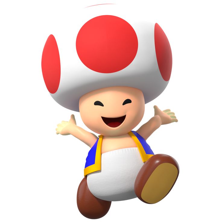 an image of a cartoon character with a mushroom on it's head and hands in the air