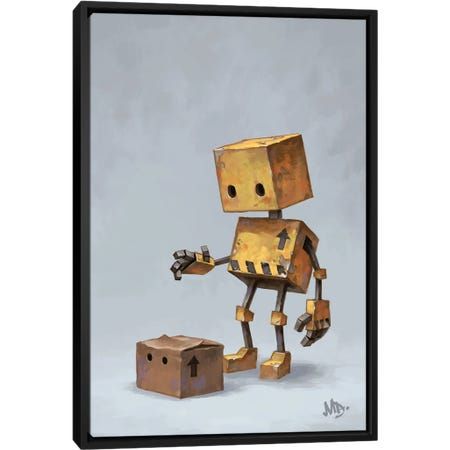 Hidden Wonders by Matt Dixon arrives ready to hang, with hanging accessories included and no additional framing required. Every canvas print is hand-crafted in the USA, made on-demand at iCanvas, and expertly stretched around 100% North American Pine wood stretcher bars. Robot Artwork, Robot Picture, Robots Artworks, Matt Dixon, Andermatt, Robot Illustration, Retro Robot, Arte Robot, Toy Design