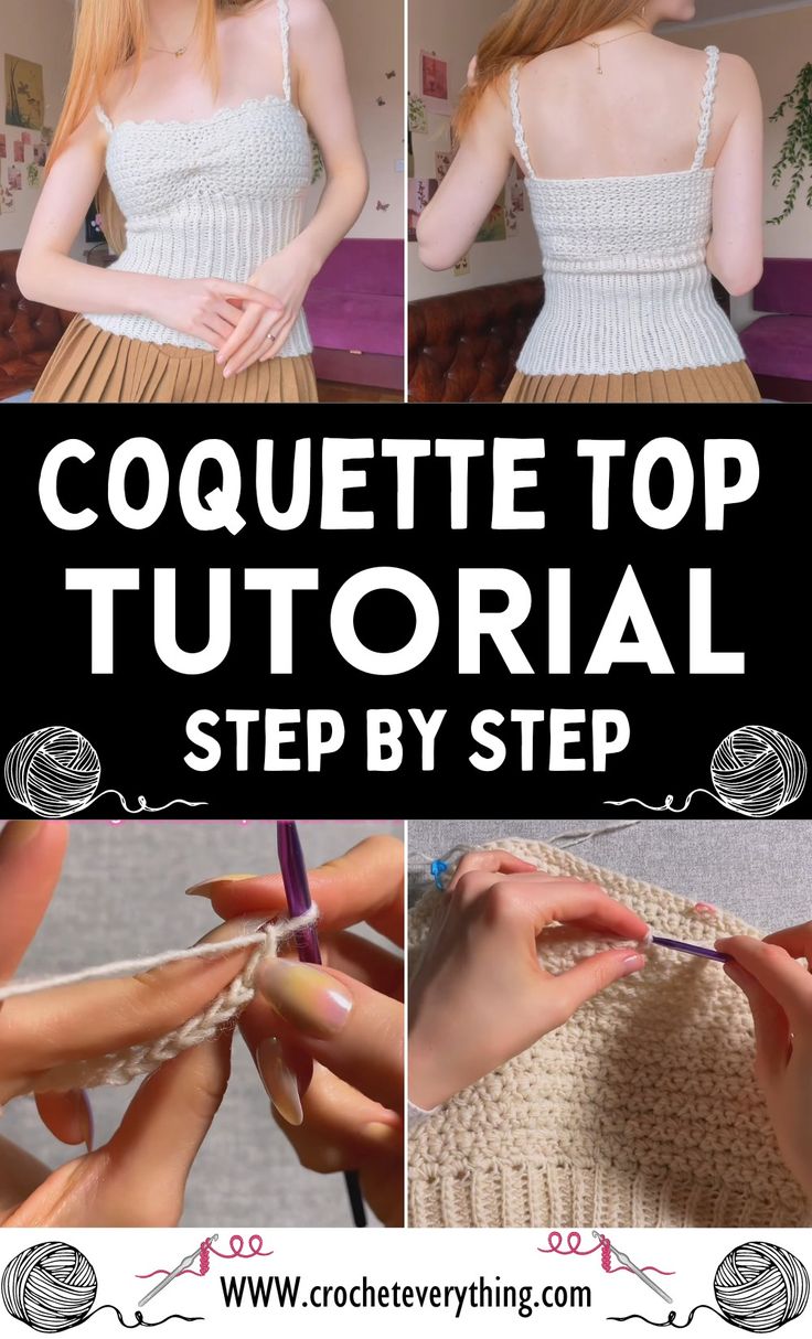 the instructions for how to crochet with this step - by - step video