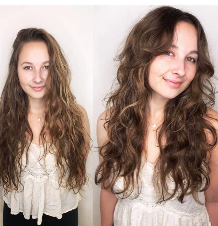 Curly Haircut Side Part, Curtain Bangs Wavy Hair Natural Curls, Long Bangs Wavy Hair, Wavy Shaggy Hair, Shag Cut No Bangs, Shaggy Hair Ondulado, Wavy Haircuts Medium, Naturally Wavy Hair Cuts, Long Layered Curly Hair