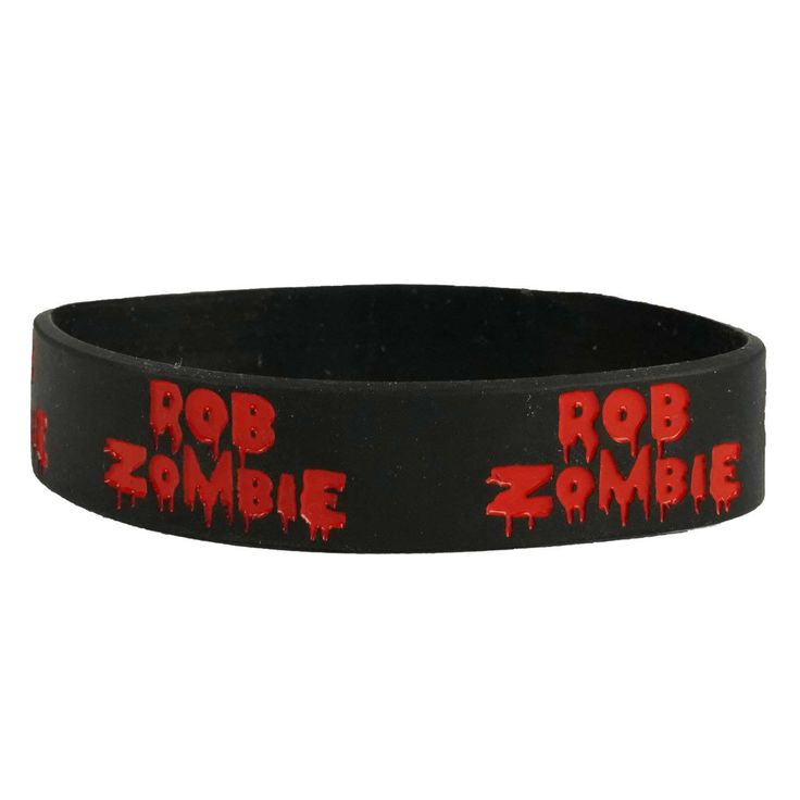 Red Horror Logos Cheap Halloween Punk Bracelets, Zombie Accessories, Mall Goth Bracelets, Black Metal Emo Bracelet, Red Horror, Zombie Logo, Rob Zombie Merch, Rob Zombie Shirt, Emo Accessories