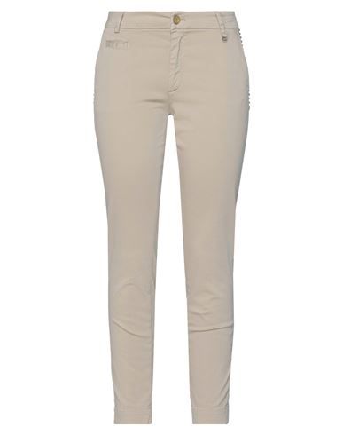 Plain weave Solid color Logo Metal applications Mid rise Regular fit Tapered leg Button Zip Multipockets Stretch Beige Full-length Elastane Bottoms, Fitted Mid-rise Chinos With Pockets, Mid-rise Slim Fit Pants With Pockets, Slim Fit Mid-rise Pants With Pockets, Mid-rise Stretch Pants With Cargo Pockets, Trendy Slim Fit Bottoms With Pockets, Full-length Elastane Pants With Pockets, Fitted Chinos With Patch Pockets, Slim Fit Bottoms With Pockets