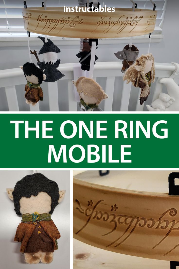 the one ring mobile is made out of wood