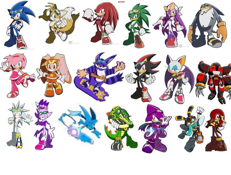 an image of sonic the hedgehog characters