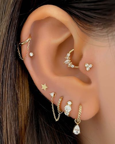 Dainty Daith Jewelry, Daith Jewelry Unique, Flat Piercing, Daith Earring, Daith Jewelry, Daith Piercing Jewelry, Forward Helix Piercing, Barbell Earrings, Pretty Ear Piercings