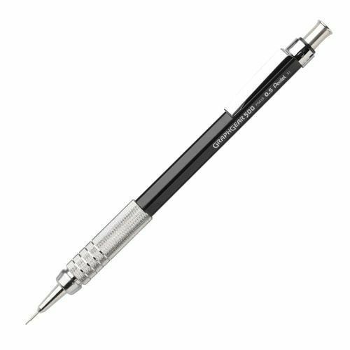 a black and silver pen on a white background