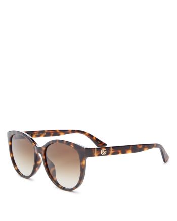 Gucci Women's Round Sunglasses, 56mm Classic Brown Gucci Sunglasses, Gucci Brown Tinted Sunglasses, Gucci Brown Polarized Sunglasses, Classic Gucci Tortoiseshell Sunglasses, Modern Brown Gucci Cat Eye Sunglasses, Casual Brown Gucci Sunglasses, Gucci Brown Cat Eye Sunglasses With Tinted Lenses, Luxury Gucci Tortoiseshell Sunglasses, Round Sunglasses Women