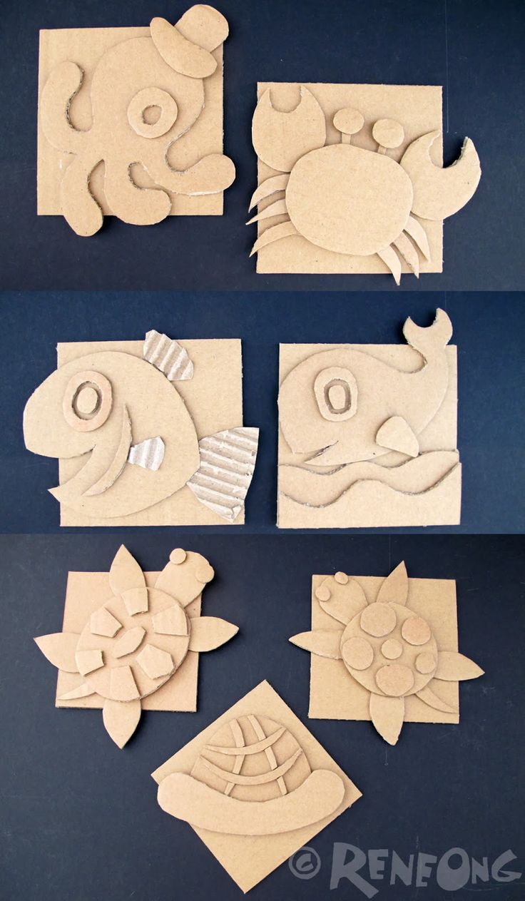 four different shapes and sizes of paper cut outs