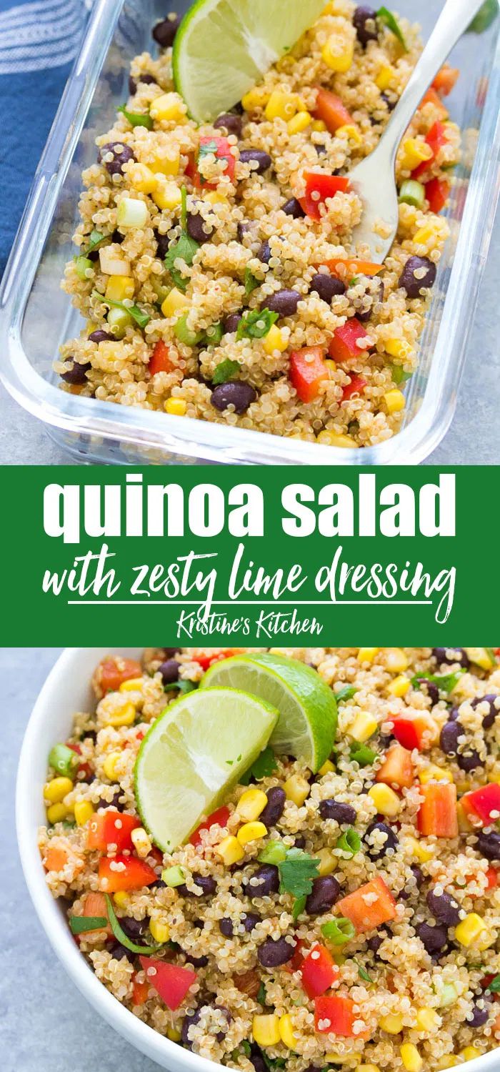 quinoa salad with zesty lime dressing and black beans