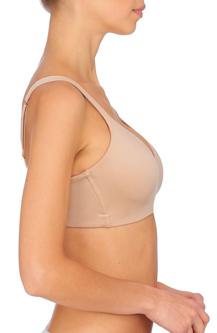 This wireless bra with supremely soft fabric and a continuous foam frame moves with you throughout your day. Supportive stretch pads offer a gentle lift and naturally enhance your shape, while wide elastic at the underbust and side-seam boning provides a secure hold. 81% nylon, 19% elastane Hand wash, line dry Imported Supportive Full Coverage Nursing Bra With Soft Touch, Full Coverage Contoured Shapewear, Beige Full Coverage Shapewear Bra Friendly, Light Support Shaping Sports Bra With Full Coverage, Shaping Full Coverage Sports Bra With Light Support, Full Coverage Shaping Nursing Bra, Beige Full Coverage Nursing Bra With Medium Support, Soft Touch Full Coverage Fitted Nursing Bra, Full Coverage Shaping Bra With Soft Touch