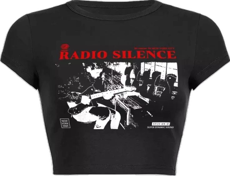 Retro Radio Silence Crop T-Shirt | Women T-shirts – h0neybear Punk 90s, Harajuku Grunge, Y2k Crop Top, Grunge Streetwear, Top Streetwear, Next Clothes, Crop Top And Shorts, Streetwear Y2k, Women Hoodies Sweatshirts