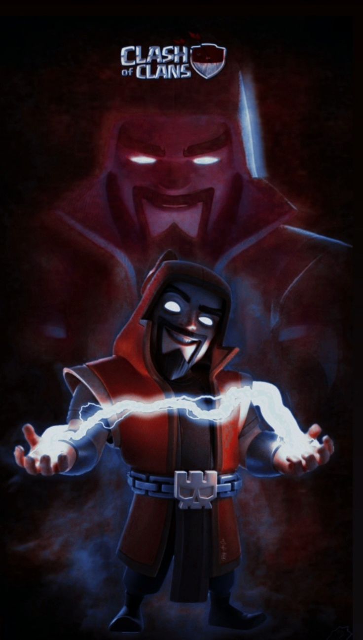 a cartoon character with an evil look on his face and arms, in front of a dark