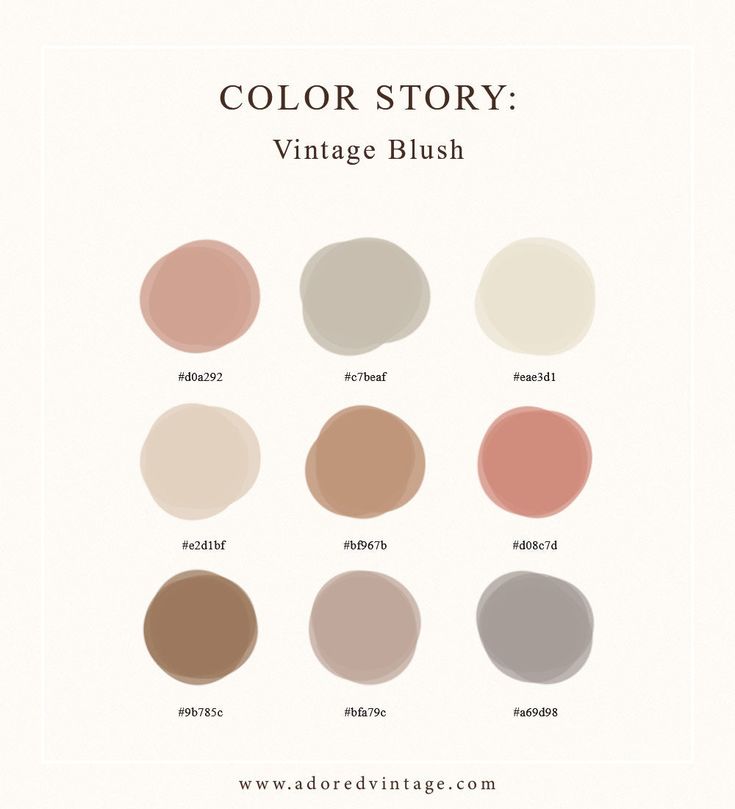 the color story for vintage blush