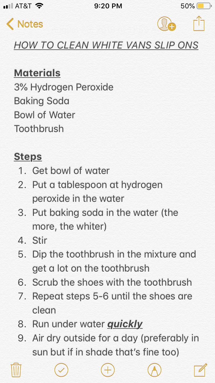 the instructions for how to clean white vans slip ons are shown in this screenshot