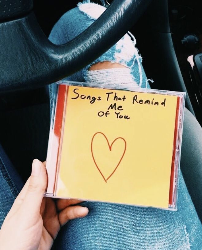 someone is holding up a note that says, songs that remind the end of you