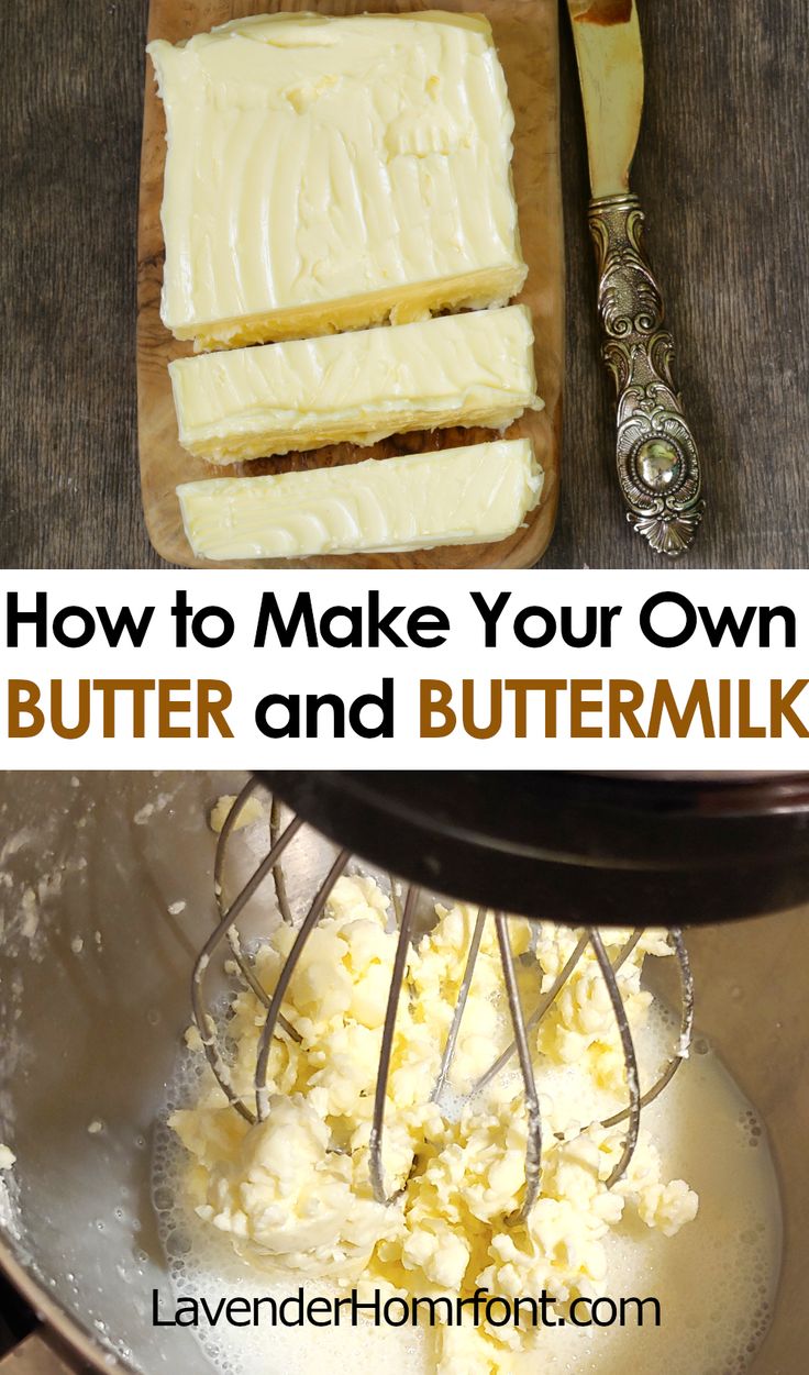 how to make your own butter and buttermilk