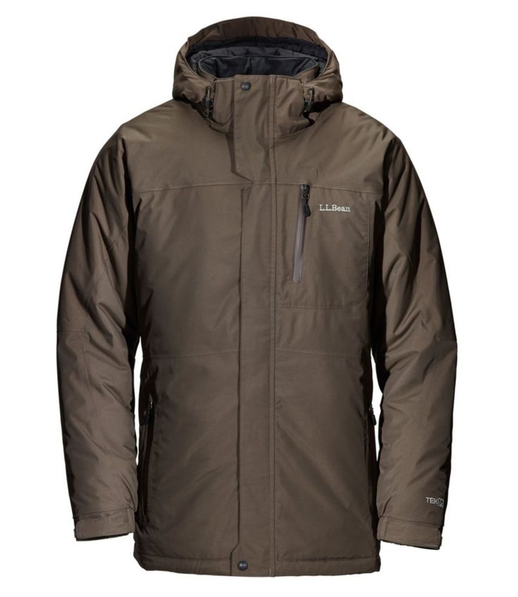 Warm, weatherproof, breathable and surprisingly light--it's no wonder our men's waterproof parka is a perennial bestseller. Elastic hem. Relaxed Fit. Waterproof, breathable and durable two-layer TEK2 nylon shell. High-lofting Primaloft Silver insulation is lighter than most fill. Machine wash and dry. Improved taffeta lining that glides over layers for freer movement. Fully insulated, detachable, adjustable hood. Fleece neck warmer. Goggle pocket with wipe included. Internal security pocket with Functional Waterproof Hunting Outerwear, Winter Waterproof Outerwear For Outdoor Work, Waterproof Hunting Outerwear For Winter, Winter Waterproof Hunting Outerwear, Winter Hunting Waterproof Outerwear, Waterproof Winter Parka For Outdoor Work, Hooded Gore-tex Waterproof Outerwear, Functional Winter Hunting Outerwear, Functional Waterproof Parka For Outdoor Work