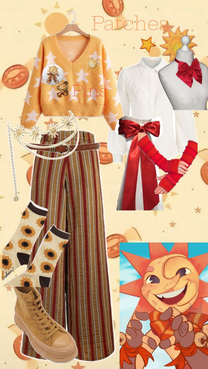 Sun outfit Fnaf Costume, Fnaf Crafts, Fnaf Cosplay, Sun And Moon Drawings, Character Inspired Outfits, Fandom Outfits, Cartoon Outfits, Laugh Out Loud, Fashion Design Drawings