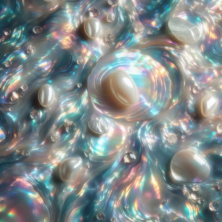 many bubbles are floating in the water