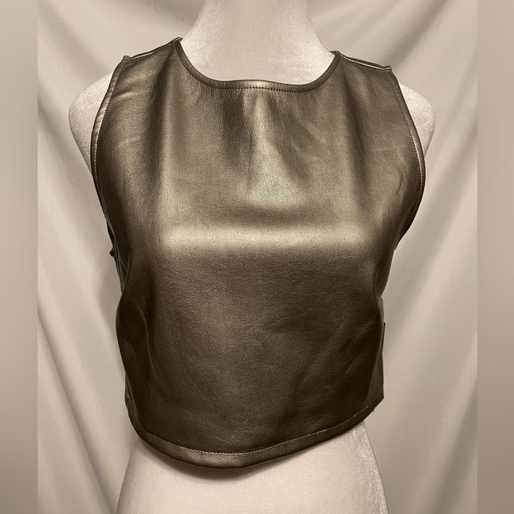 Nwt Kirious Women's Metallic Faux Leather Size: Medium Color: Sliver New With Tags! *All Purchases Are Shipped The Same Or Next Day *Open To Offers *Customer Service Is My Priority! If You Have Any Question About An Item, Please Let Me Know! *Smoke Free, Pet Friendly Home Check Out My Closet For Boots - Jackets - Vests - Pants - Jeans - Leggings - Joggers - Sweatpants - Rompers - Jumpsuits - Dresses - Maxi Dress - Mini Dress - Midi - Dress- Oversized Dresses - Empire Sizes Xs - Small - M Medium Elegant Leather Party Tops, Elegant Leather Tops For Night Out, Elegant Faux Leather Top For Party, Sleeveless Faux Leather Party Top, Chic Fitted Metallic Tank Top, Glamorous Metallic Sleeveless Top, Glamorous Metallic Stretch Tank Top, Fitted Sleeveless Faux Leather Top, Metallic Stretch Mini-length Bottoms