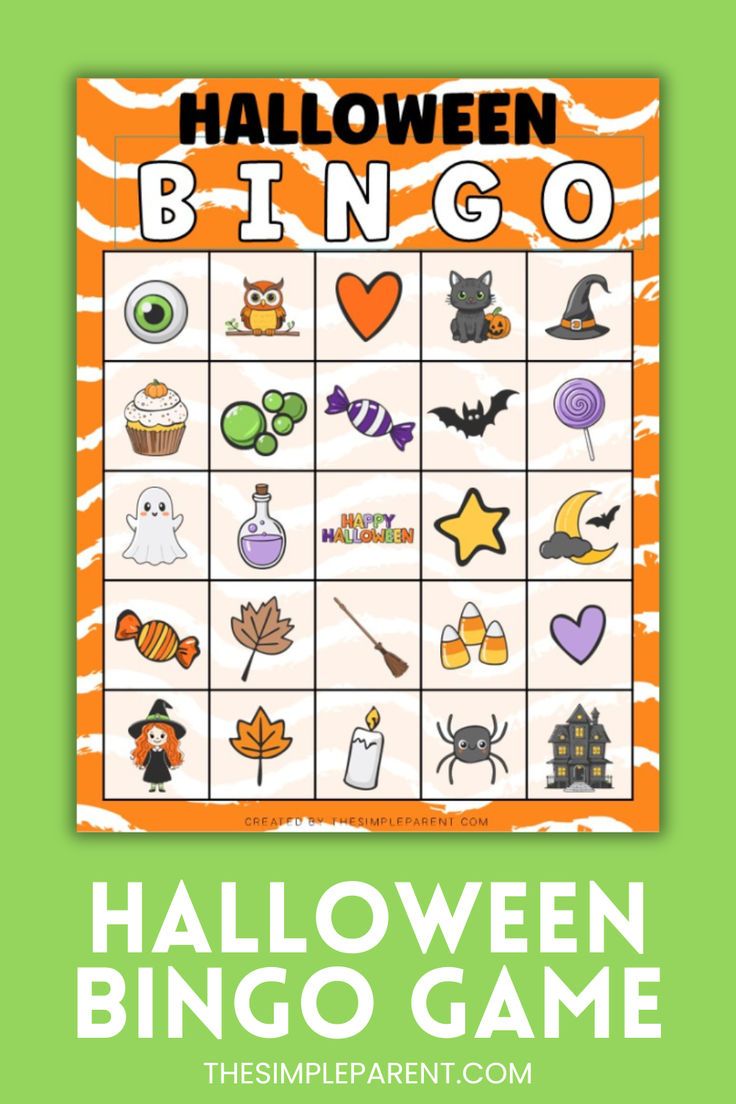 halloween bingo game for kids to play