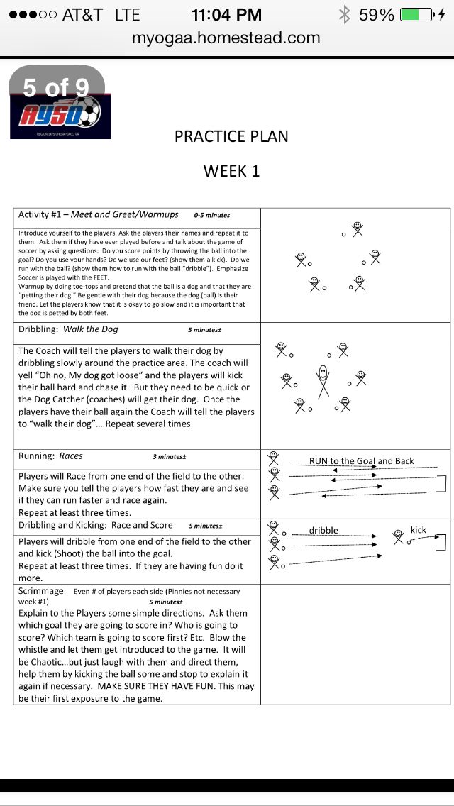 the practice plan is displayed on an ipad