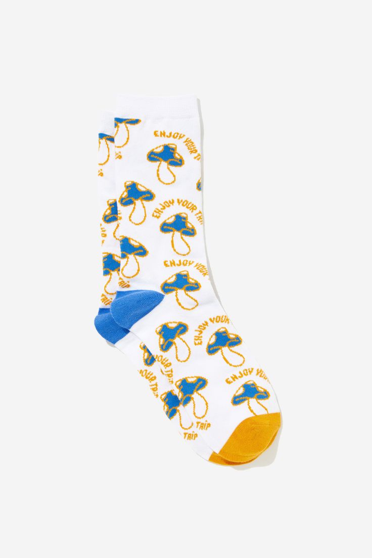 Keep those feet warm with these fun novelty socks!Choose from multiple designs, you'll never have to wear odd socks again.

Features:  
MENS NOVELTY SOCKS
 -  COTTON
 -  75% Cotton
 -  20% Polyester
 -  5% Elastane
Composition: 75% Cotton, 20% Polyester, 5% Elastane, 52  66% Cotton, 32% Nylon, 1% Elastane, 1% Polyester, 53  81% Cotton, 17% Nylon, 2% Elastane, 54  50% Nylon, 48% Cotton, 2% Elastane, 55  63% Cotton, 35% Nylon, 2% Elastane Typo Socks, Odd Socks, Mens Novelty Socks, Travel Wallet Organizer, Enjoy Your Trip, Socks Cotton, Cute Presents, Comfy Socks, Planner Pens