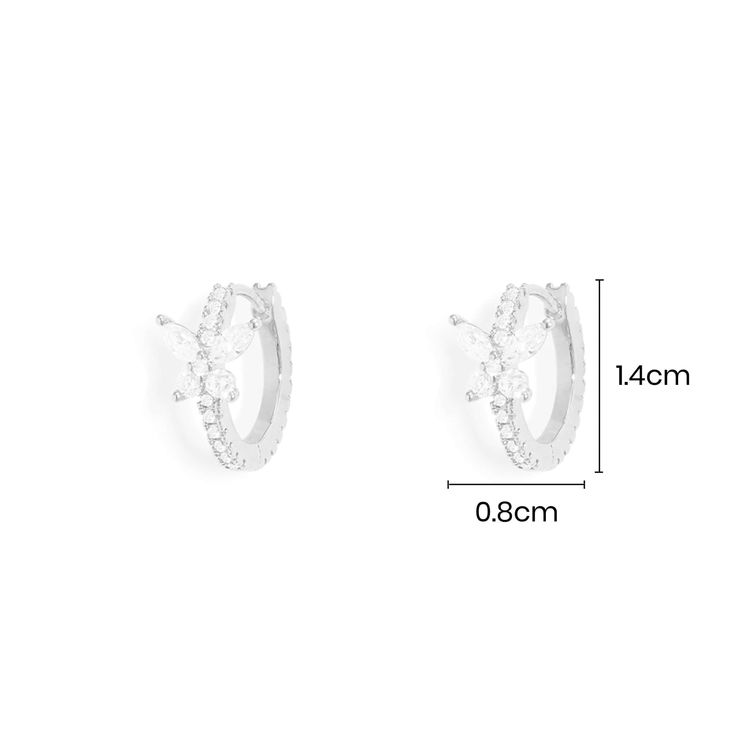 These earrings are handcrafted from sterling silver and microset with white cubic zirconia.2-year worldwide warranty Material: Sterling silver, white cubic zirconia All our products are handcrafted and microset by hand in our ateliers Color: Silver Size: Small (Length: 1.4 cm ; Width : 0.8 cm) Apm Monaco, Huggie Earrings, Huggies Earrings, Monaco, Hoop Earrings