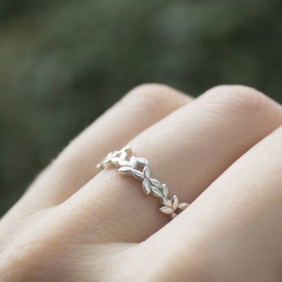 Autumn Leaf Ring in Silver Nature-inspired White Gold Wedding Rings, Delicate Flower Stackable Rings For Anniversary, Delicate Flower Ring For Anniversary, Delicate Flower Ring For Weddings, Delicate Adjustable Flower Ring For Wedding, Minimalist Rose Gold Flower Ring For Wedding, Botanical Flower Wedding Jewelry, Tiny Elegant Flower Ring For Weddings, Nature-inspired Flower Wedding Rings