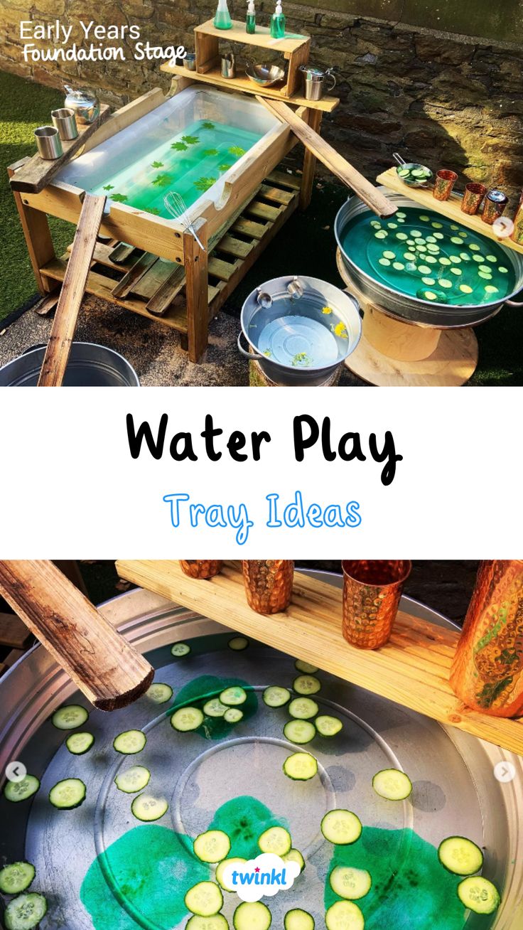 Lovely water play eyfs thanks to @timetofly_abc. To explore more water play ideas click the pin. Early Years Water Play, Eyfs Water Area Outside, Outdoor Water Area Eyfs, Water Tray Eyfs, Water Tuff Tray Ideas, Water Play Eyfs, Water Area Eyfs, Water Tray Ideas, Water Tray Ideas Eyfs