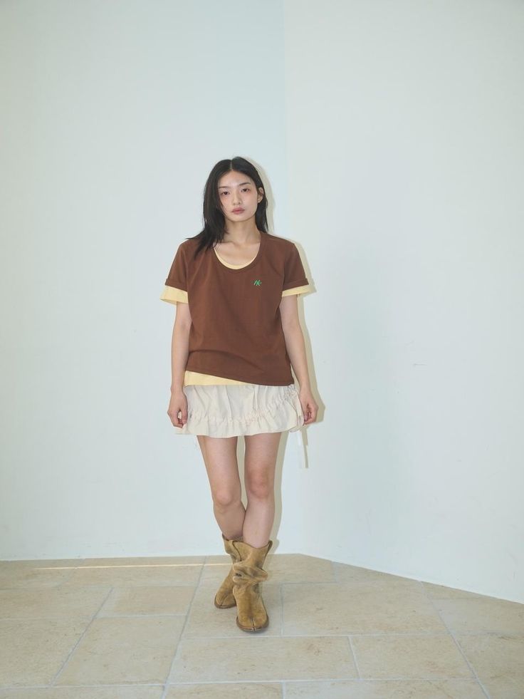 This is a feminine and modern skirt by oursaalty that is made out of high quality and sturdy material. With distinctive mood of the design and comfortable wear, you can style it for your comfortable daily outfit.- Crispy winbreaker material fabric- Frill detail and adjustable string- Modern and casual mood Casual Brown Mini Skirt For Day Out, Trendy Brown Cotton Mini Skirt, Brown Cotton Mini Skirt For Summer, Cotton Brown Skirt For Day Out, Brown Cotton Skirt For Day Out, Trendy Beige Cotton Mini Skirt, Trendy Brown Cotton Skirt, Brown Cotton Mini Skirt, Khaki Cotton Mini Skirt