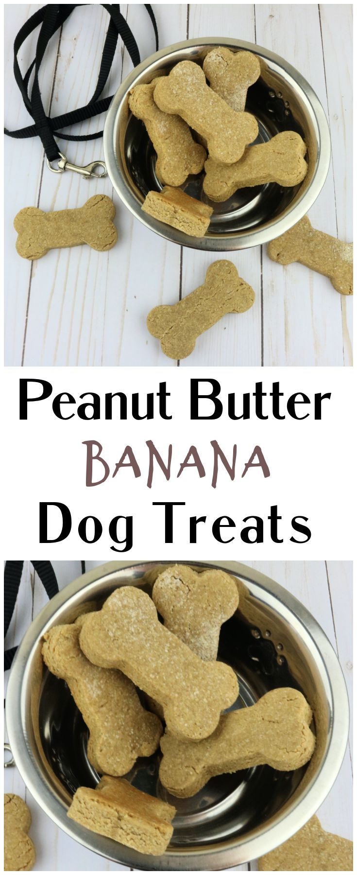 peanut butter banana dog treats in a bowl