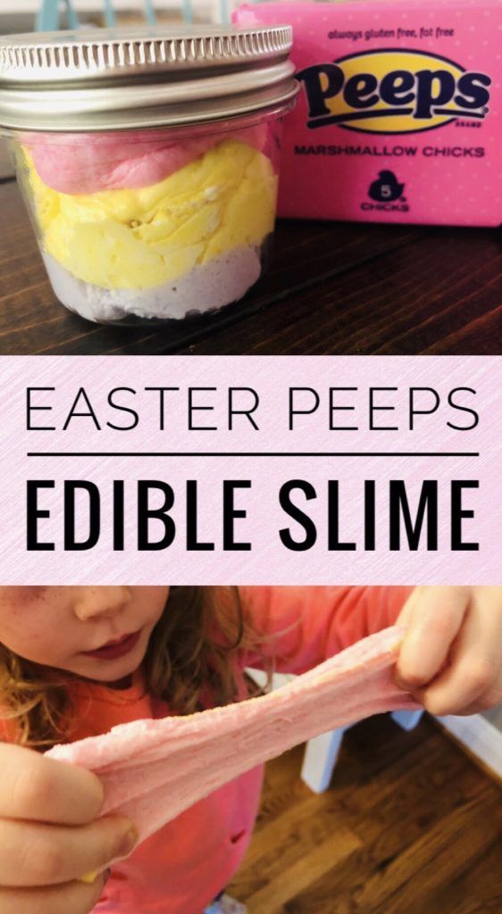 Fun Recipe for Easter Peeps Edible Slime - Glitter On A Dime Homemade Edible Slime, Cloud Dough Recipes, Edible Slime Recipe, Easy Chocolate Pudding, Cool Slime Recipes, Easy Craft For Kids, Slime Ingredients, Jenny Cookies, Edible Slime