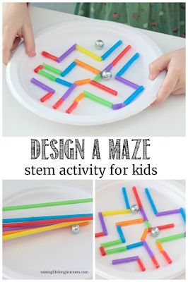 50 Arts, Crafts and Activities to do with Kids Paper Plate Maze, Aktiviti Tadika, School Age Activities, Marble Maze, Aktiviti Kanak-kanak, Stem Activity, Stem Challenge, Stem Challenges, Stem Projects