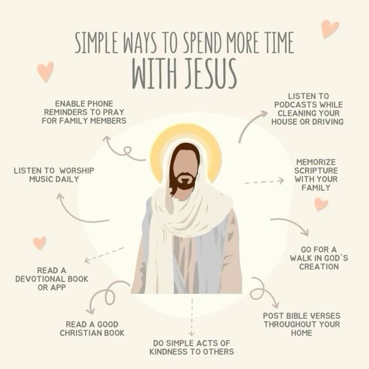 a poster with the words simple ways to spend more time with jesus