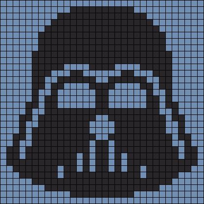 a cross stitch pattern with the image of darth vader