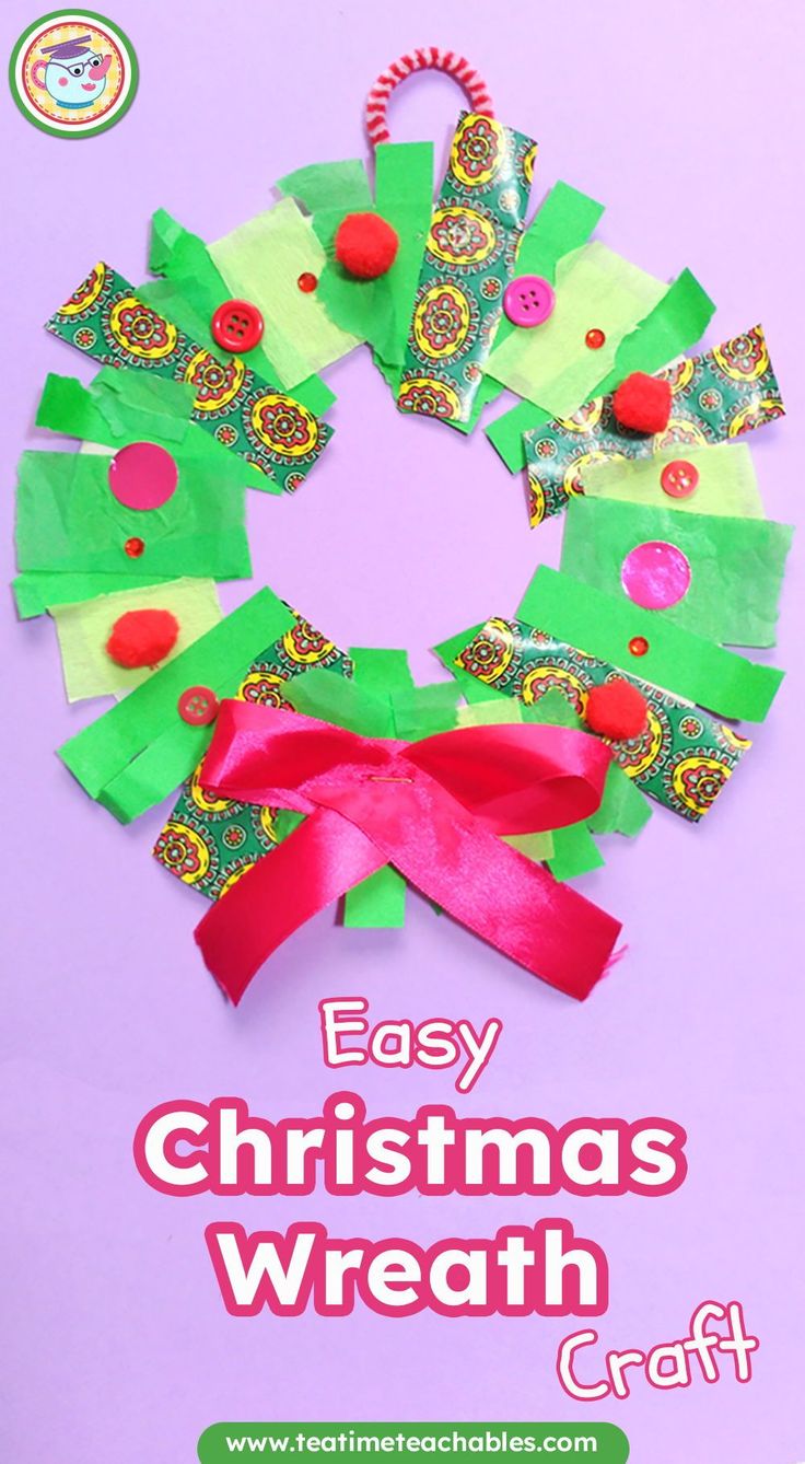 an easy christmas wreath craft for kids to make