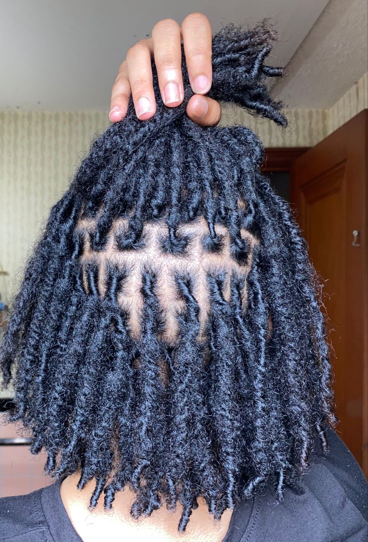 Triangle Part Locs, Starter Locs Styles Two Strand Twists, Starter Locs Women, Natural Locks Dreadlocks, Starter Loc Sizes, Short Starter Loc Styles For Women, 4b Locs, Curly Locs Black Women, Two Strand Starter Locs