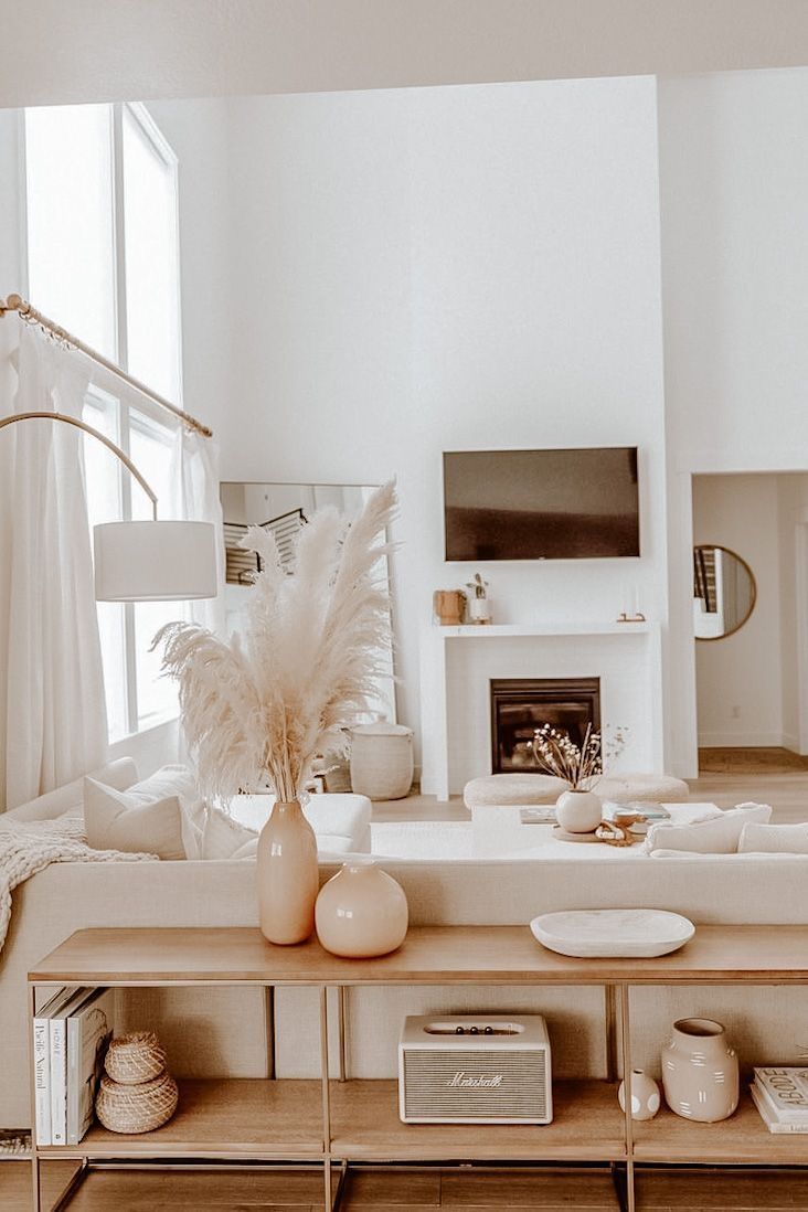 the living room is clean and ready to be used as a place for family time