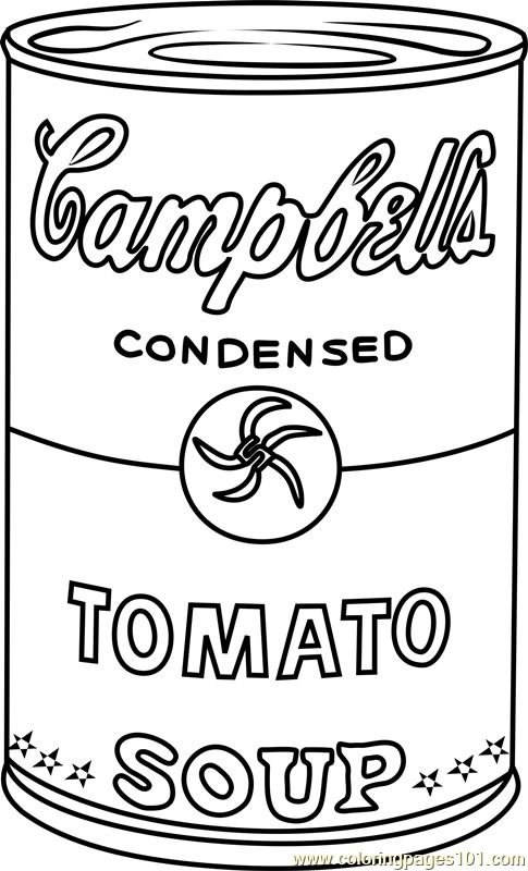 a can of soup with the words campbell's condensed to mato soup