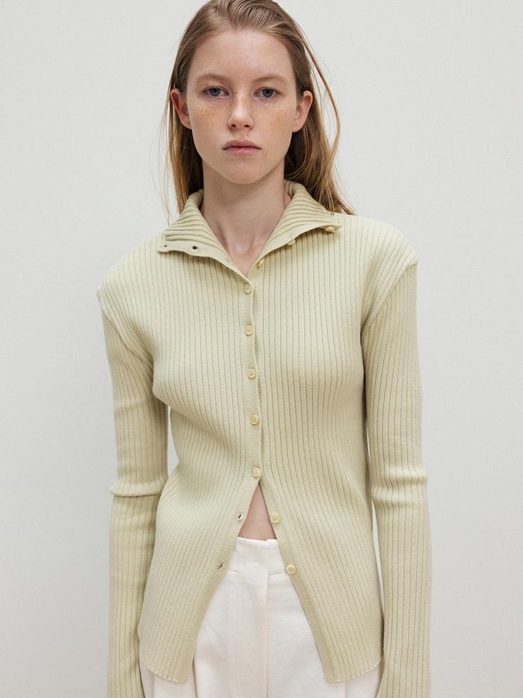 Composition : Acrylic 52%, Wool 20%, Polyester 28%Color : Beige_FREECountry of Origin : Republic of Korea Longline Cardigan Outfit, Dolls Kill Outfits, Cardigan Outfit, Longline Cardigan, Beige Cardigan, Ribbed Cardigan, Button Cardigan, Collar Sweater, Long Sleeve Cardigan