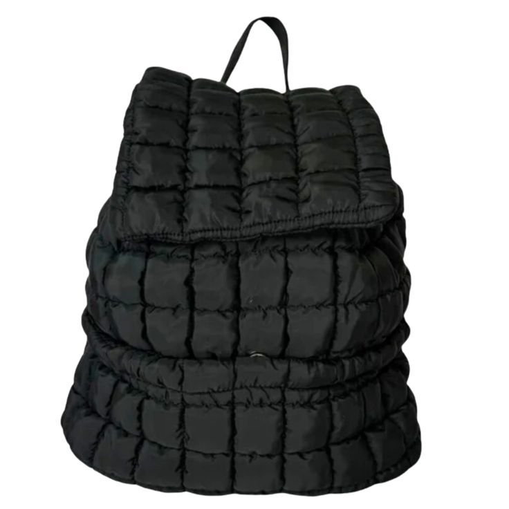 Be the talk of the town with our Puffer Backpack! The perfect combination of practicality and style, this backpack is compact yet spacious and features a trendy puffer design. Ideal for those on-the-go moments, make a statement with this quirky and functional accessory. Trendy Nylon Puffer Bag, Trendy Everyday Puffer Bags, Casual Winter Backpack, Casual Nylon Puffer Bag, Trendy Puffer Bag, Casual Packable Backpack For On-the-go, Packable Nylon Backpack, Winter Travel Puffer Bags, Trendy Nylon Standard Backpack