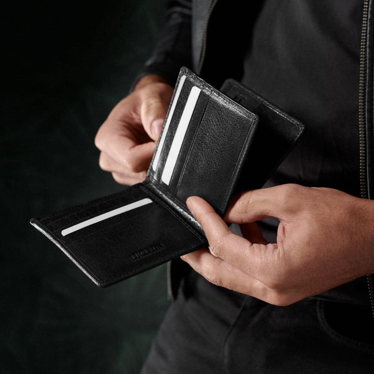 * Each wallet has a unique natural look
 * Spacious & slim at the same time
 * Made of high-quality genuine leather Wallet For Men, One Coin, Black Leather Wallet, Leather Wallet Mens, Natural Look, Wallet Men, Leather Wallet, Brand Logo, Genuine Leather